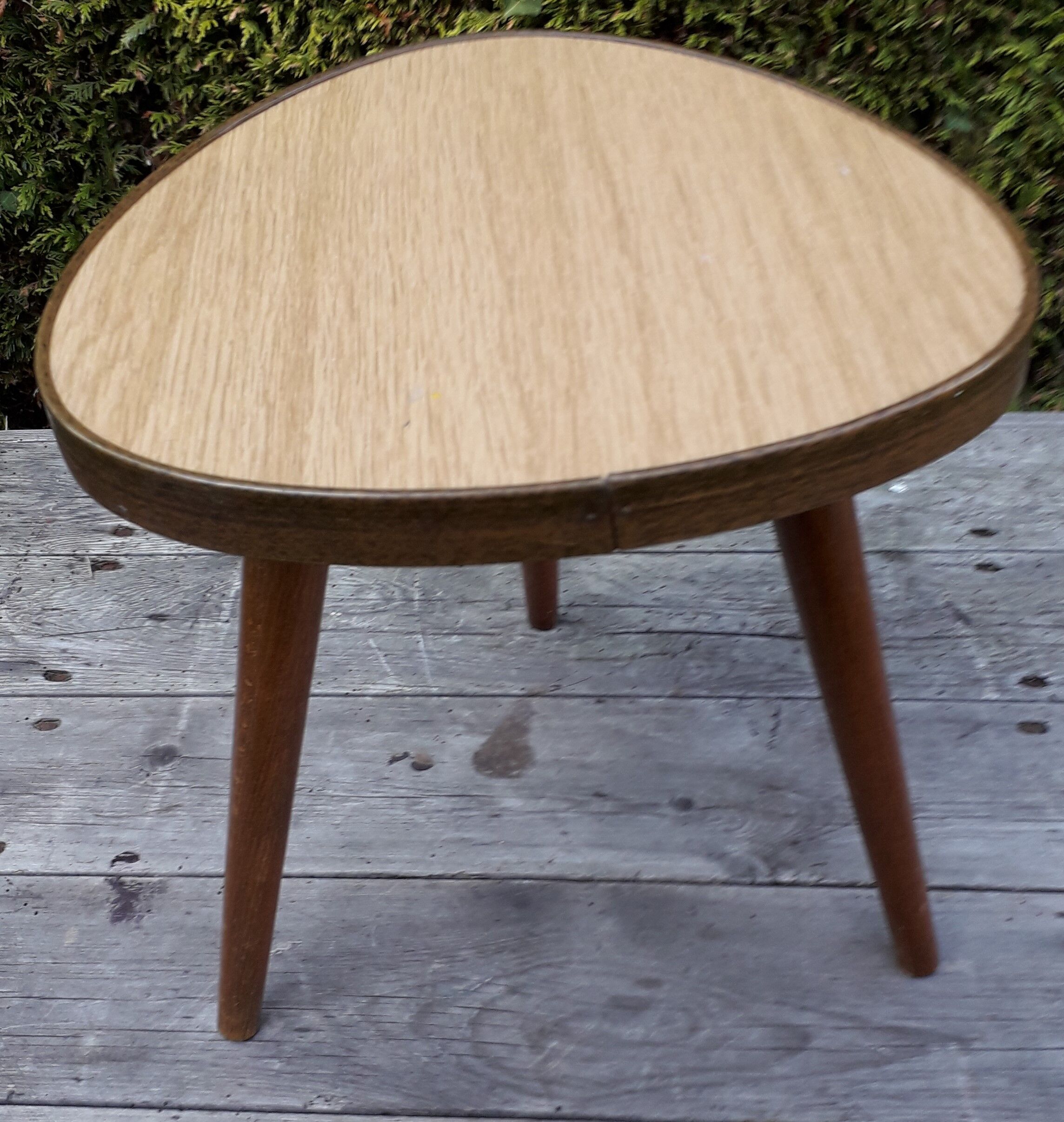 small triangular coffee table