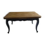 Vintage italian oak table with 2 extensions