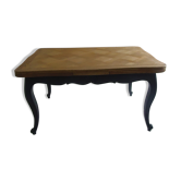 Vintage italian oak table with 2 extensions