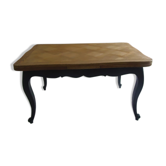 Vintage italian oak table with 2 extensions