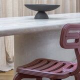 Large Thick Rectangle Travertine Dining Table by My Habitat Design