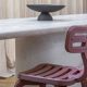 Large Thick Rectangle Travertine Dining Table by My Habitat Design