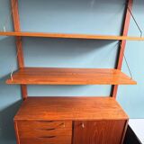 Unité murale modulaire en teck vintage scandinave “Veggen De Luxe”, Norvège