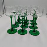 12 Alsace glass wine glasses