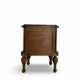 art deco walnut serpentine nightstands, 1920s