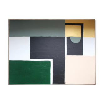 Large abstract acrylic painting for living room 116x97cm