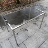1970s chrome marble dining table