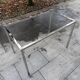 Table à manger marbre chrome années 70