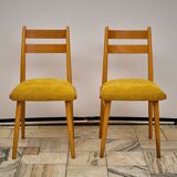 Vintage beech dining chairs - set of 4