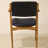 Chaise scandinave 1960 accoudoirs incurvés