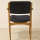Scandinavian chair 1960 curved armrests