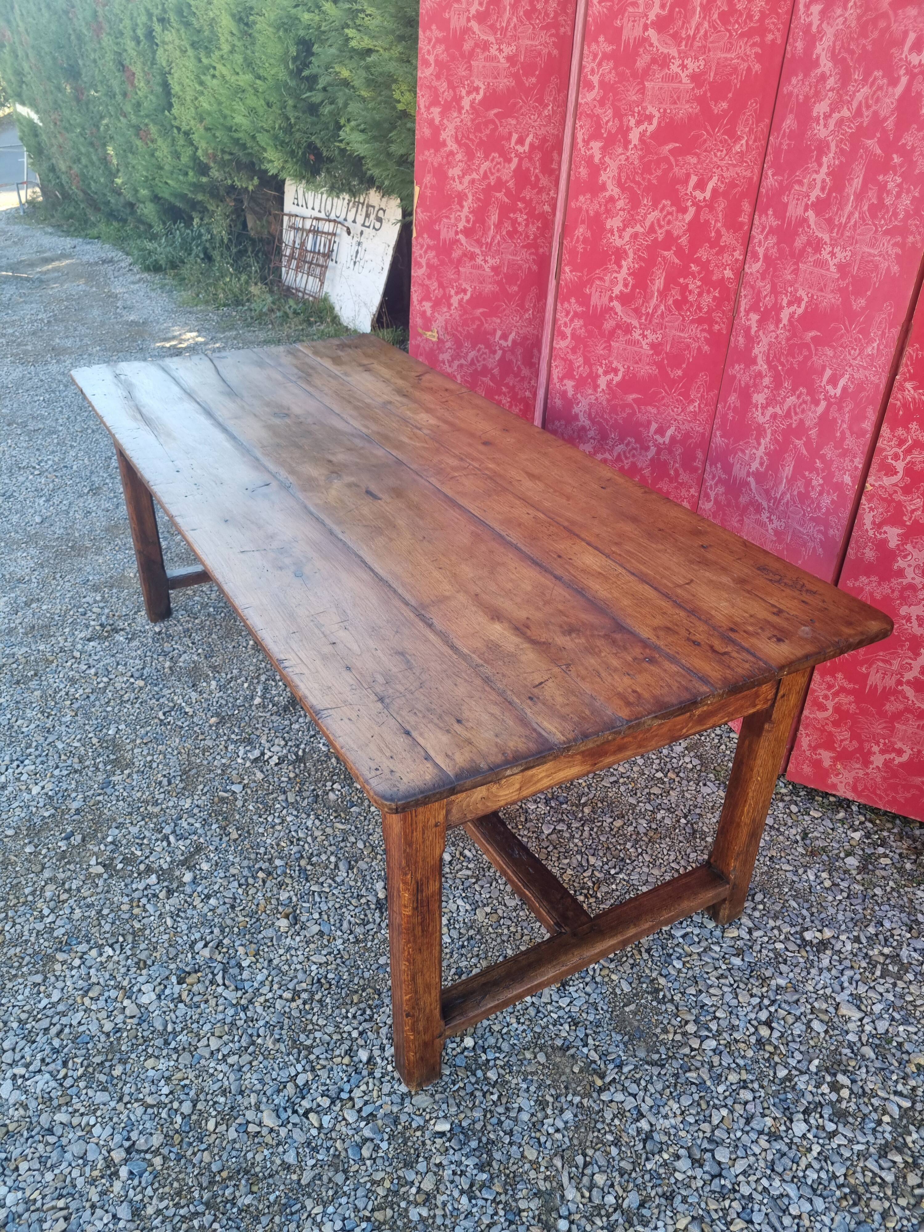 Table de ferme chêne et merisier