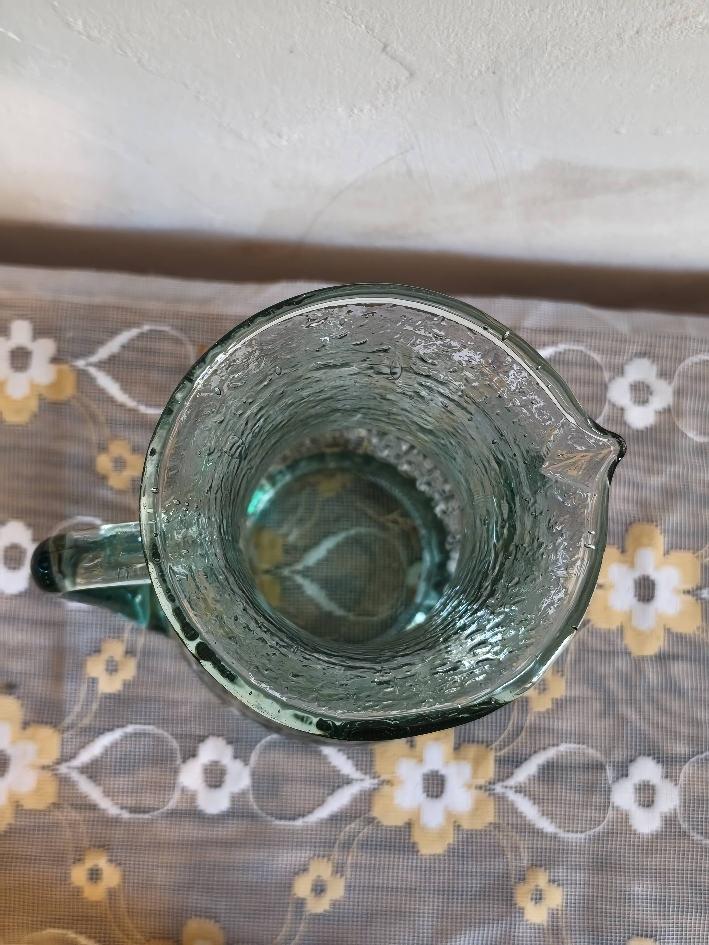 Bubble glass carafe in Biot style