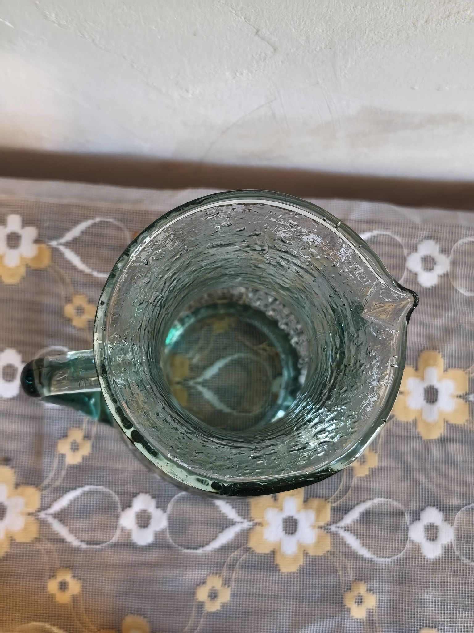 Bubble glass carafe in Biot style
