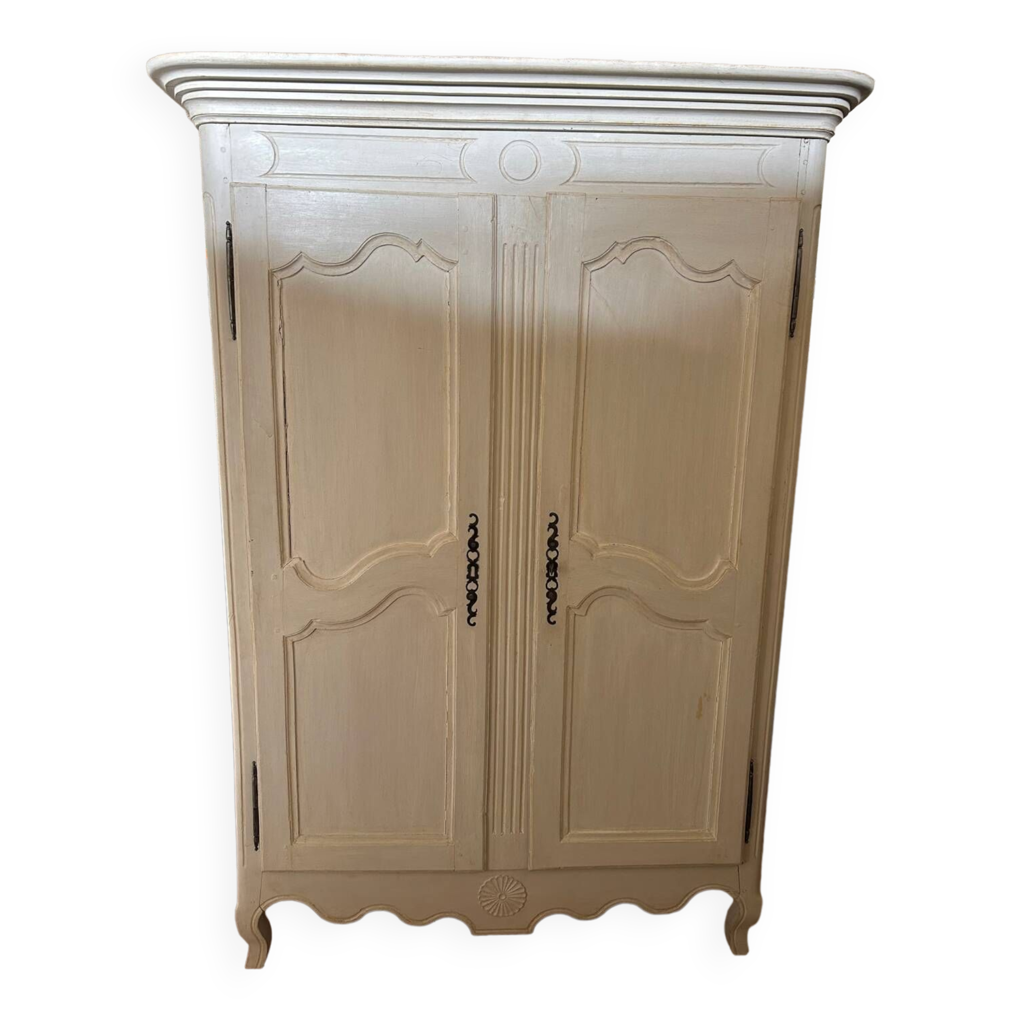 Old white patinated cabinet