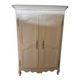 Armoire ancienne patinée  blanche
