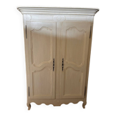 Armoire ancienne patinée  blanche