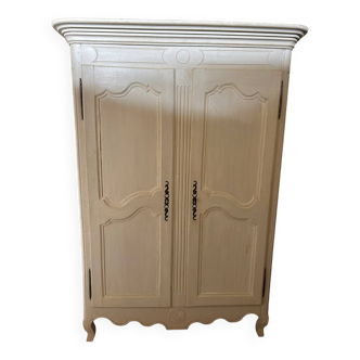 Old white patinated cabinet