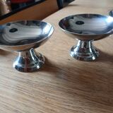 5 coupes à glace anciennes en inox