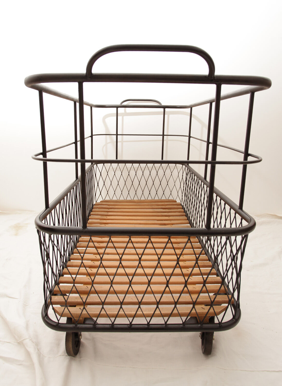 Industrial metal baker's bread cart