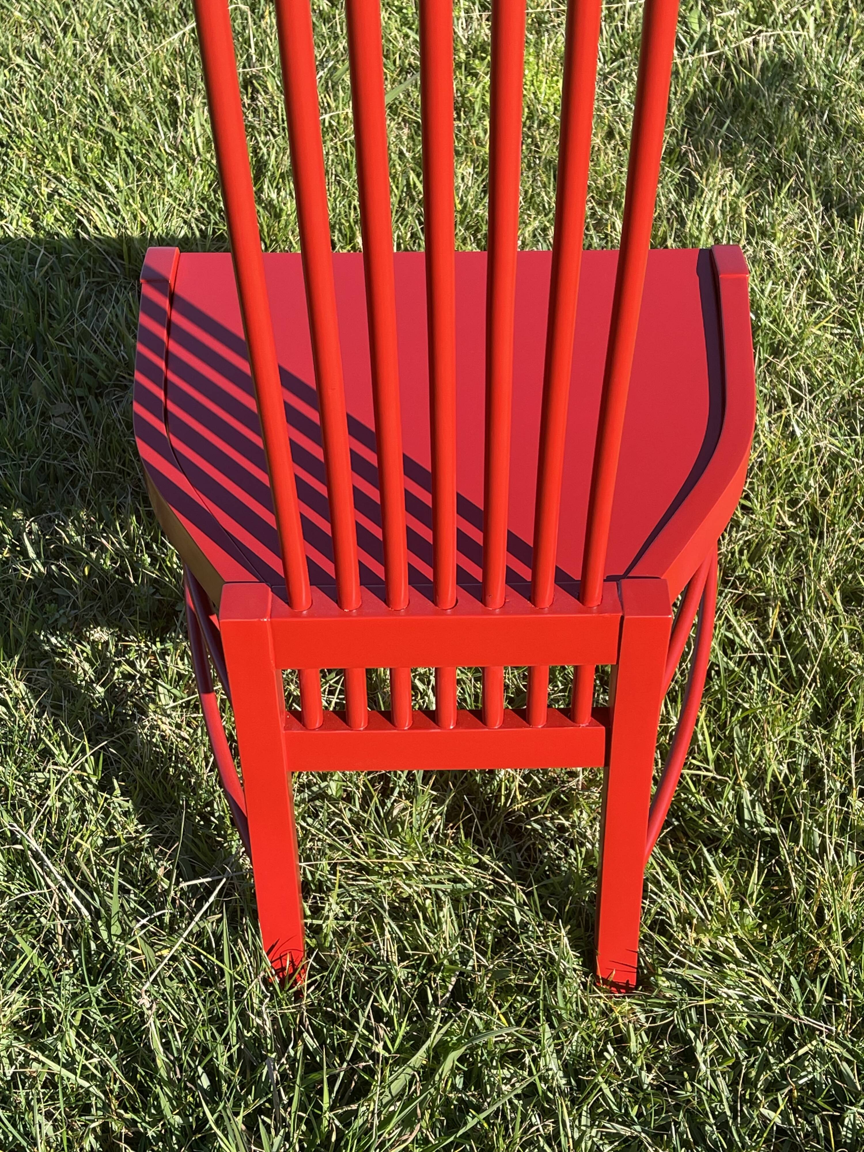 Chaises années 1980 rouges