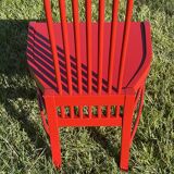 Red 1980s chairs