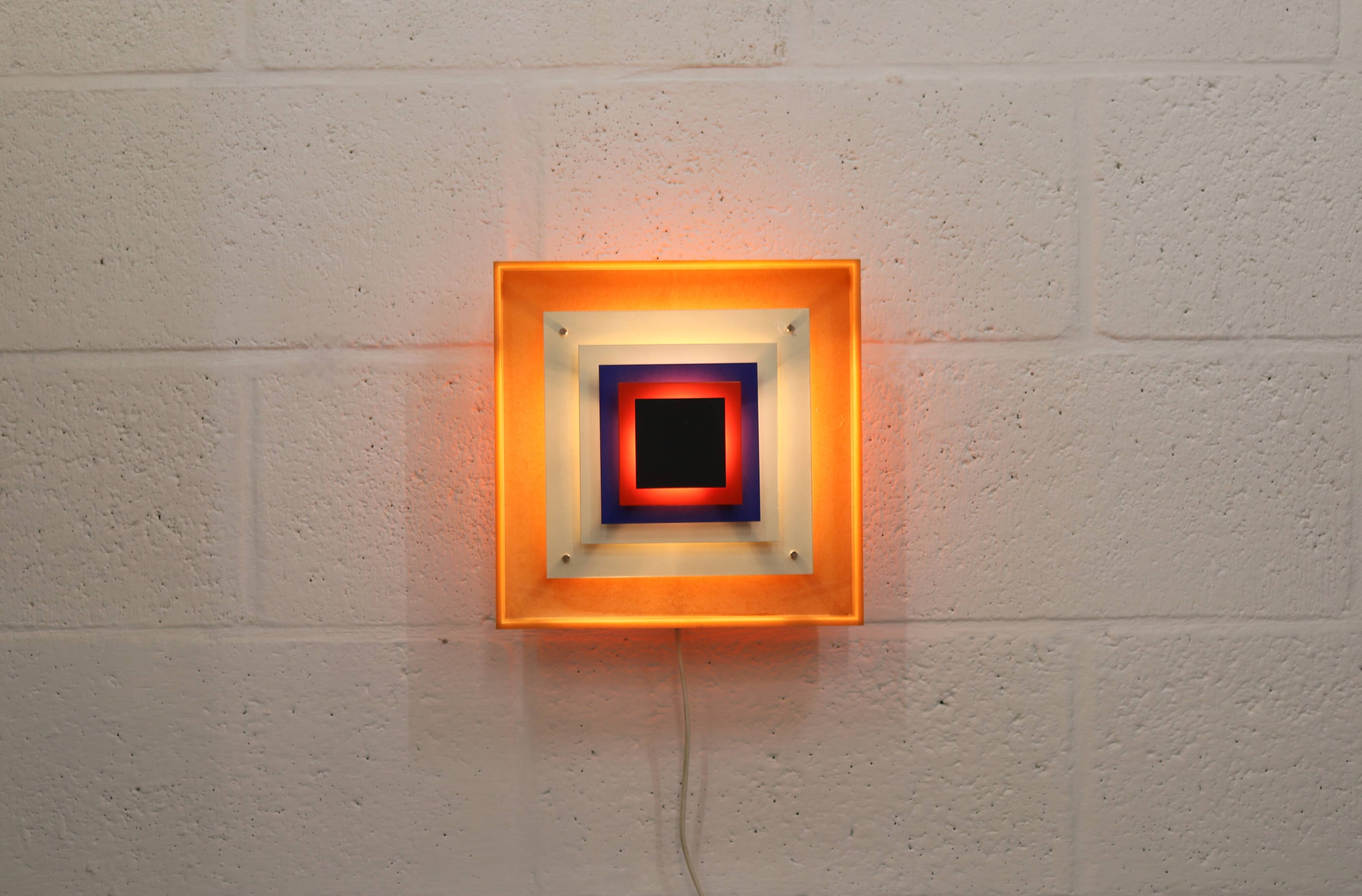 Vintage Danish Kvadrille Wall Lamp by Bent Karlby for Lyfa, Denmark, 1970s