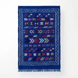 Small Moroccan Sabra rug blue 100x150 cm