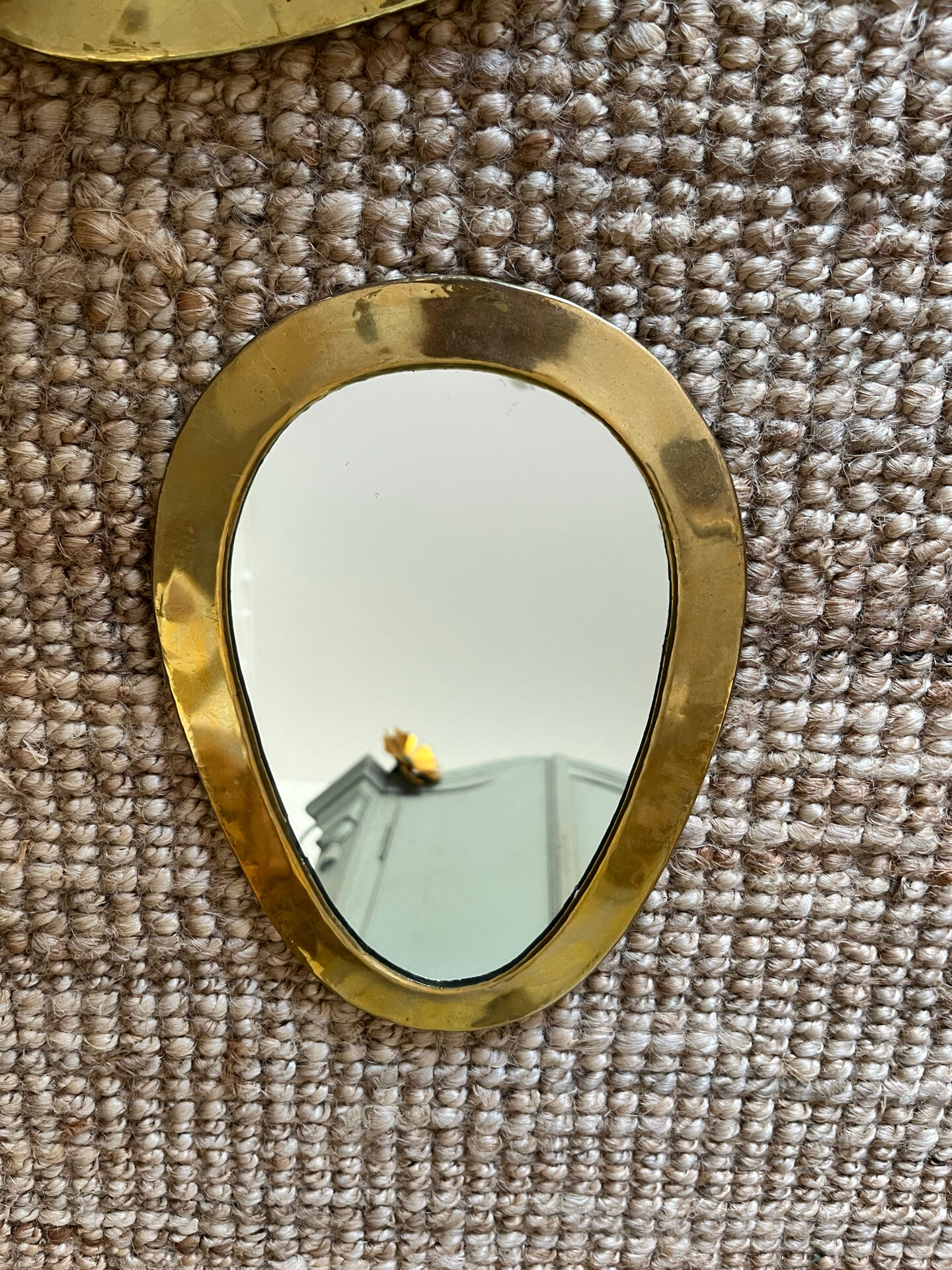 2 brass mirrors