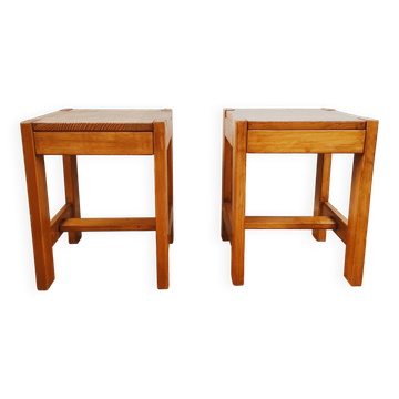 Paire de bouts de canapé vintage style scandinave