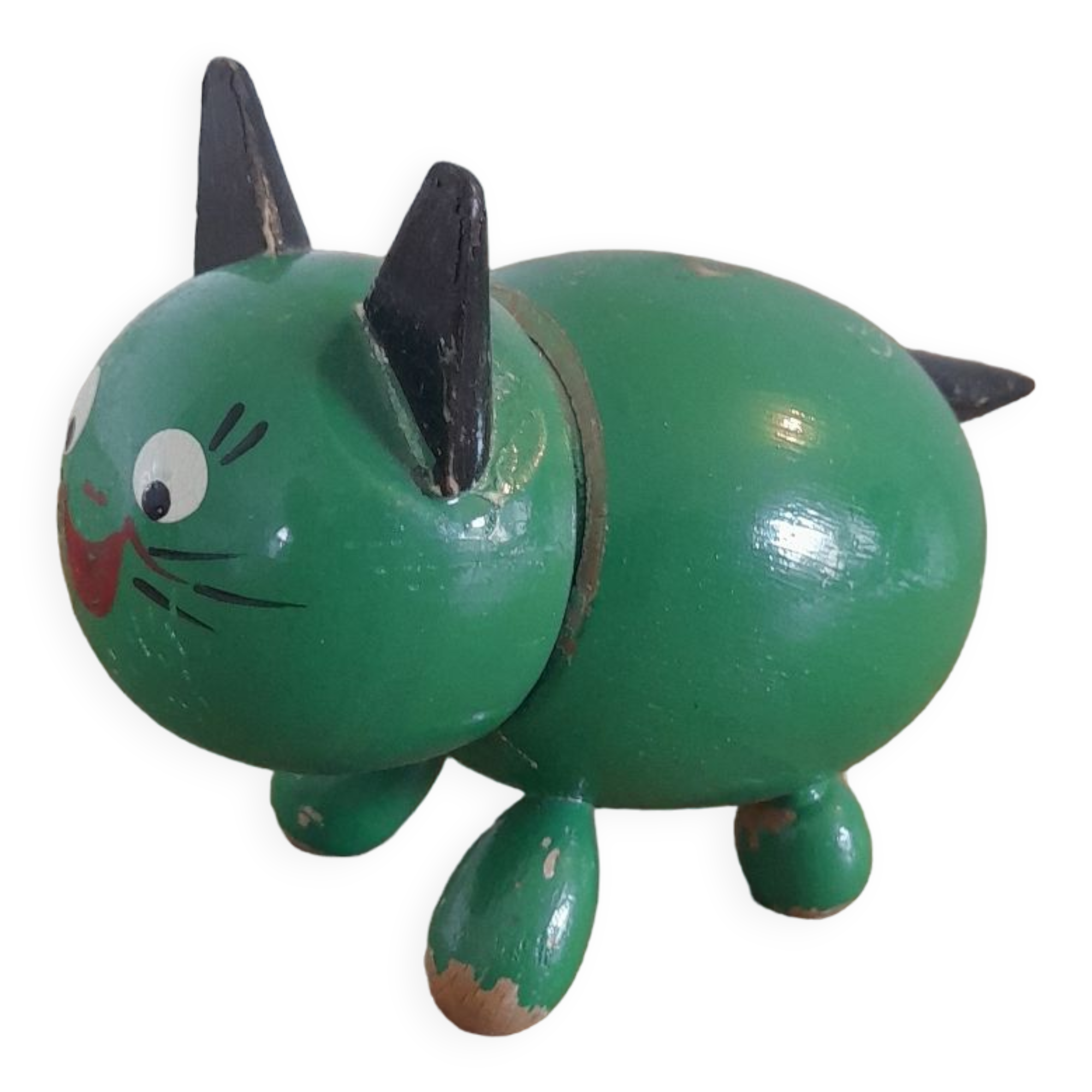 Piggy bank wood cat