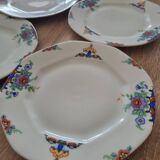 Set of 7 small plates and a dish