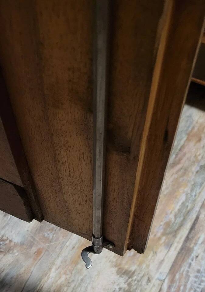 Exceptional Empire period wardrobe in solid walnut, 19th century, circa 1800