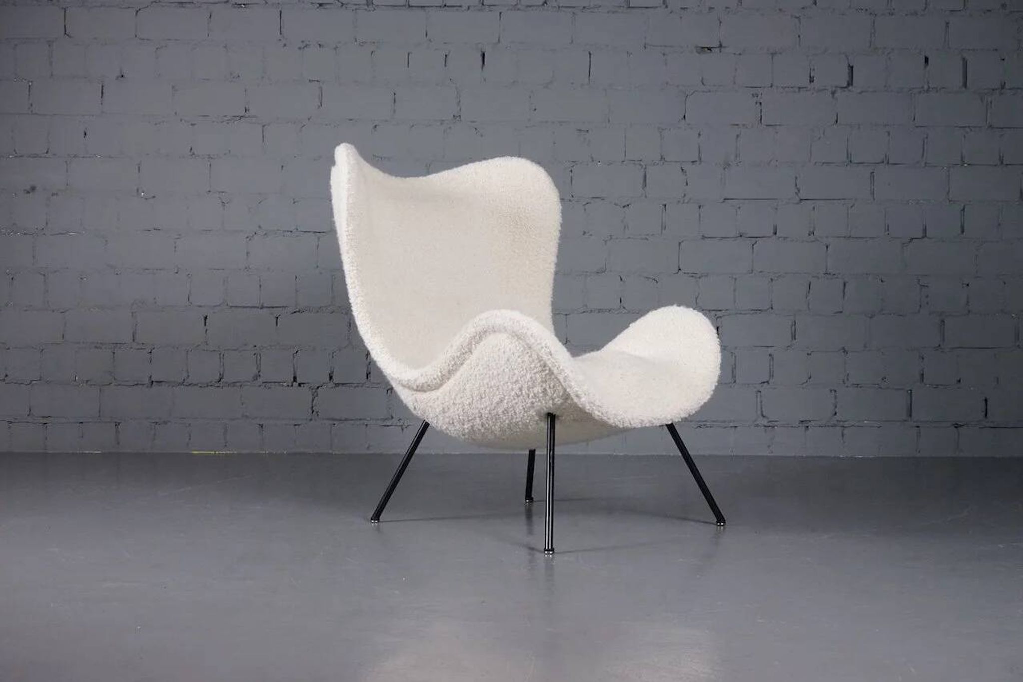 Madame lounge chair in bouclé by Fritz Neth for Correcta