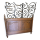 Antique oak headboard