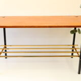 Wooden and metal coffee table