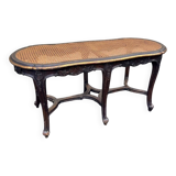 Superb antique piano bench from the late 19th century, Louis XV style