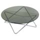 1970s vintage smoked glass and chromed round coffee table