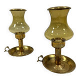 Peter Jensen Copenhagen brass candle holders Denmark 1960’s
