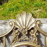 Baroque brass mirror.