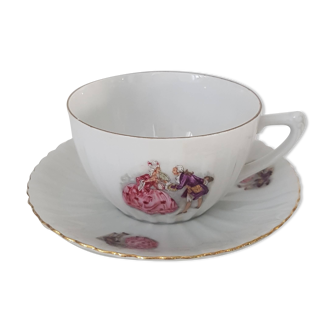 Cup and saucer breakfast porcelain