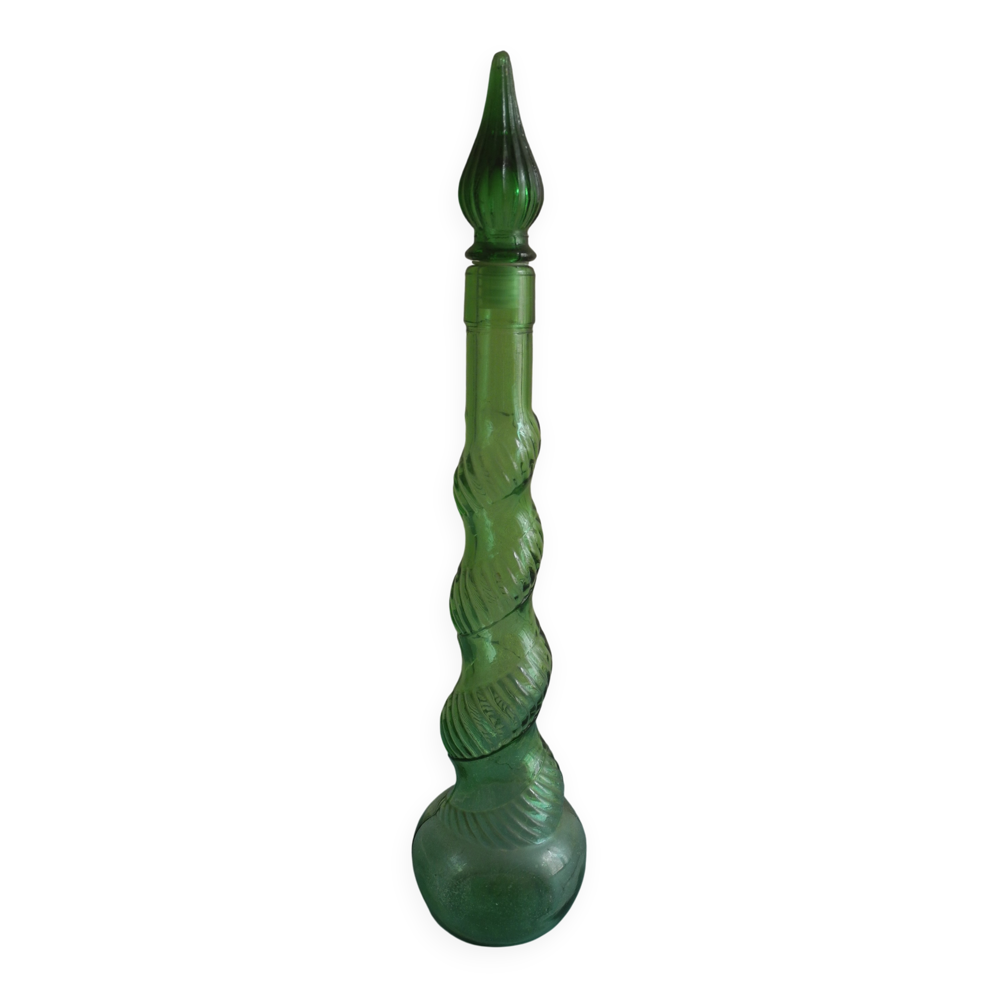 vintage carafe bottle Empoli 60s
