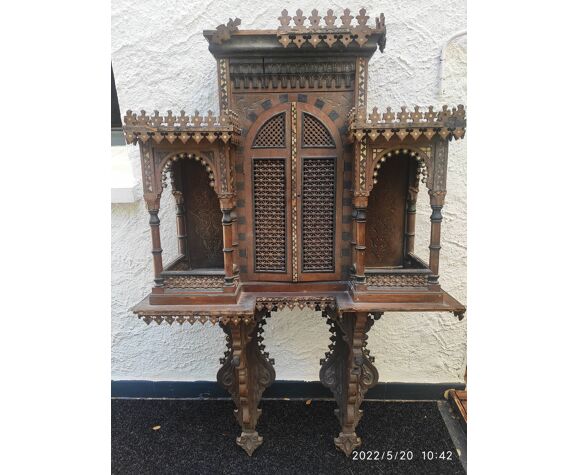 Étagère ancienne maroc, meuble bois orientaliste | Selency