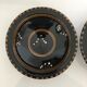 Set of 3 black decorative deep plates.