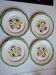 Set of 4 antique flat plates Digoin Sarreguemines Ester