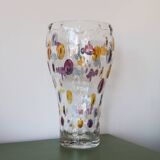 Blown vase with pastilles attributed to Max Kannegiesser