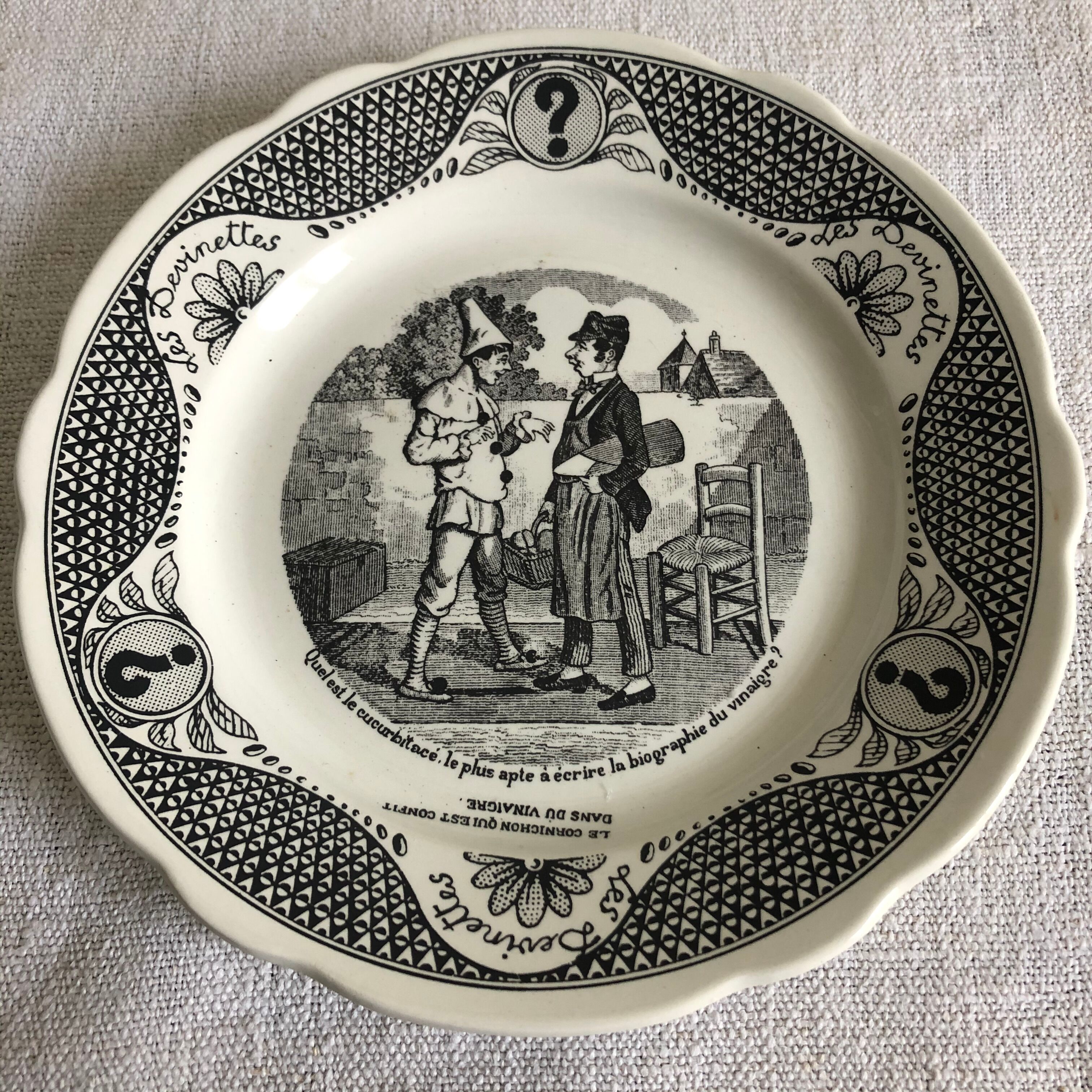 6 "guessing" talking plates - Sarreguemines