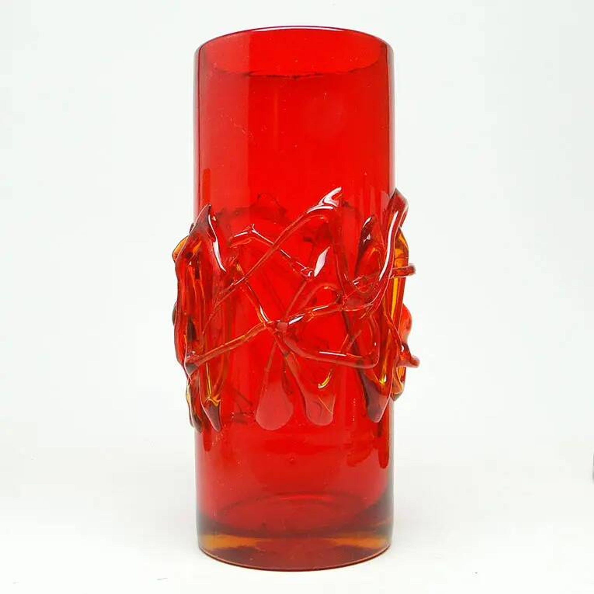 Vase, modernism, glass, designed by J. Słuczan-Orkusz, Poland, 1970s
