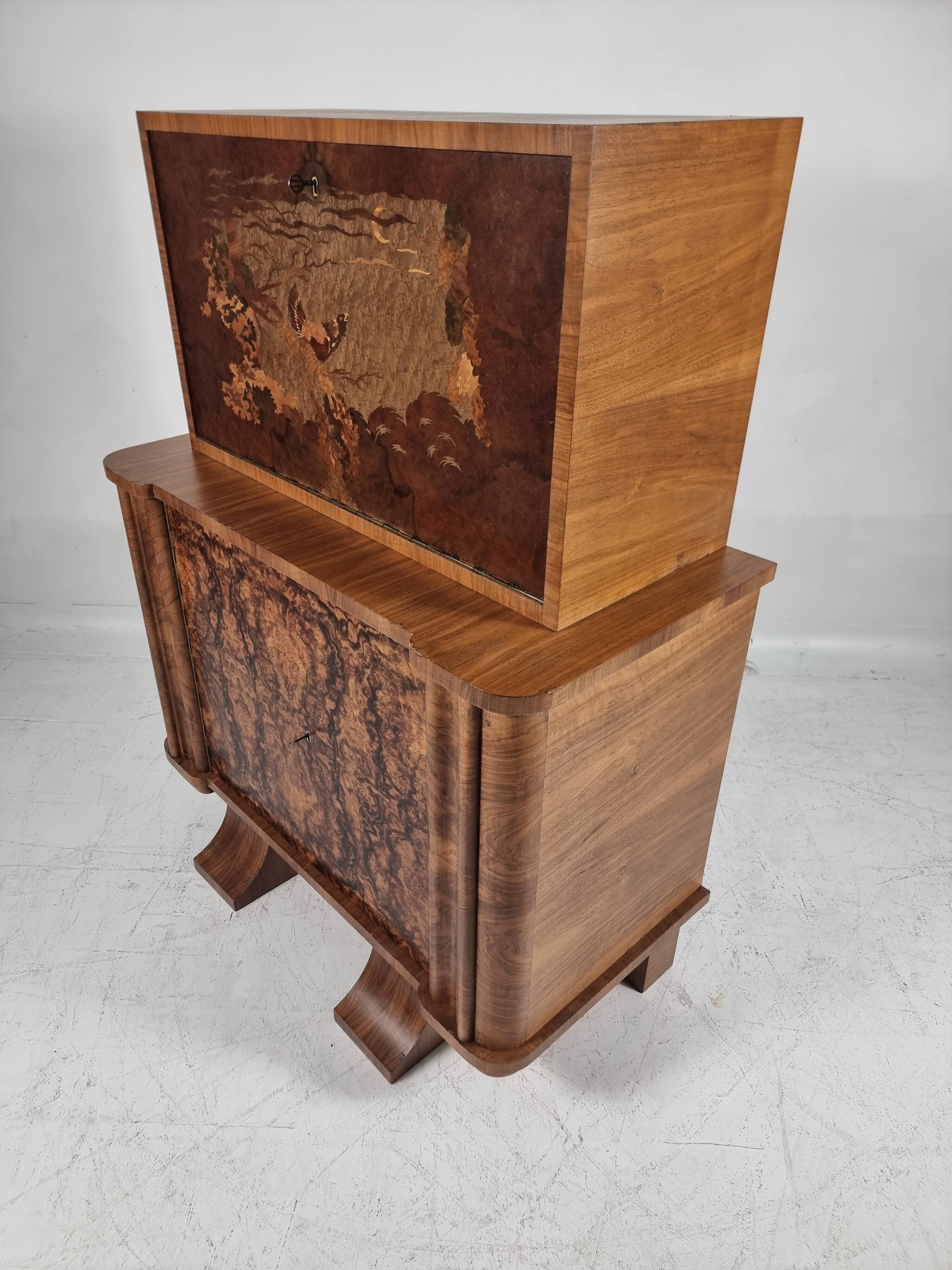 Art Deco Cabinet Bar, 1940s