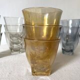 Colorful iridescent water glasses